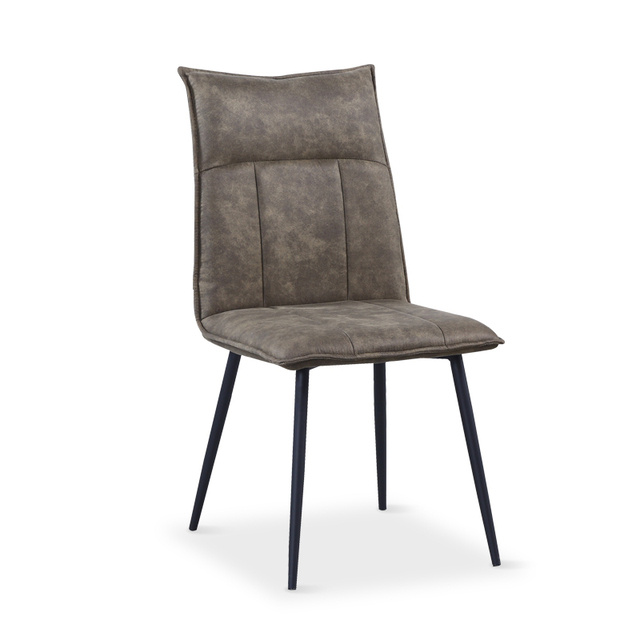 ESOU Leath-aire Fabric Dining Chair With Black Powder Coated Legs DC-2056