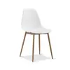 ESOU White PP Dining Chair with Metal Transfer Paper Legs DC-995