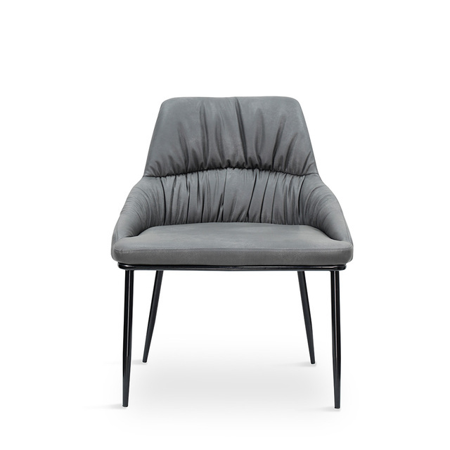 ESOU Grey PU Leisure Chair with Black Powder Coated DC-2170-1