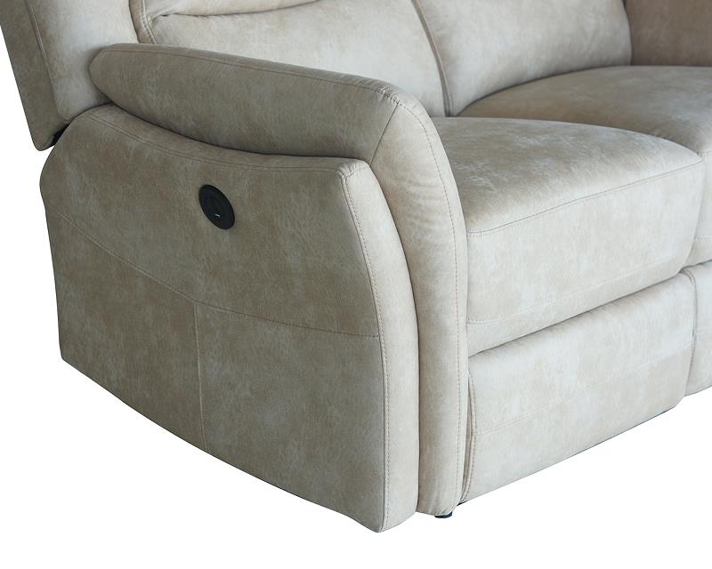 Electric Recliner Sofa Set, Microfiber 3S+2S+1S