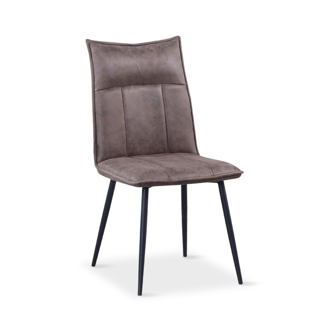 ESOU Leath-aire Fabric Dining Chair With Black Powder Coated Legs DC-2056