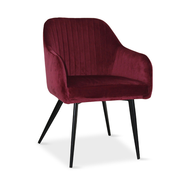 ESOU Velvet Dining Chair with Black Powder Coated Legs DC-2092