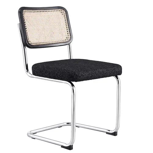 DC-500 black dining chair with rattan back