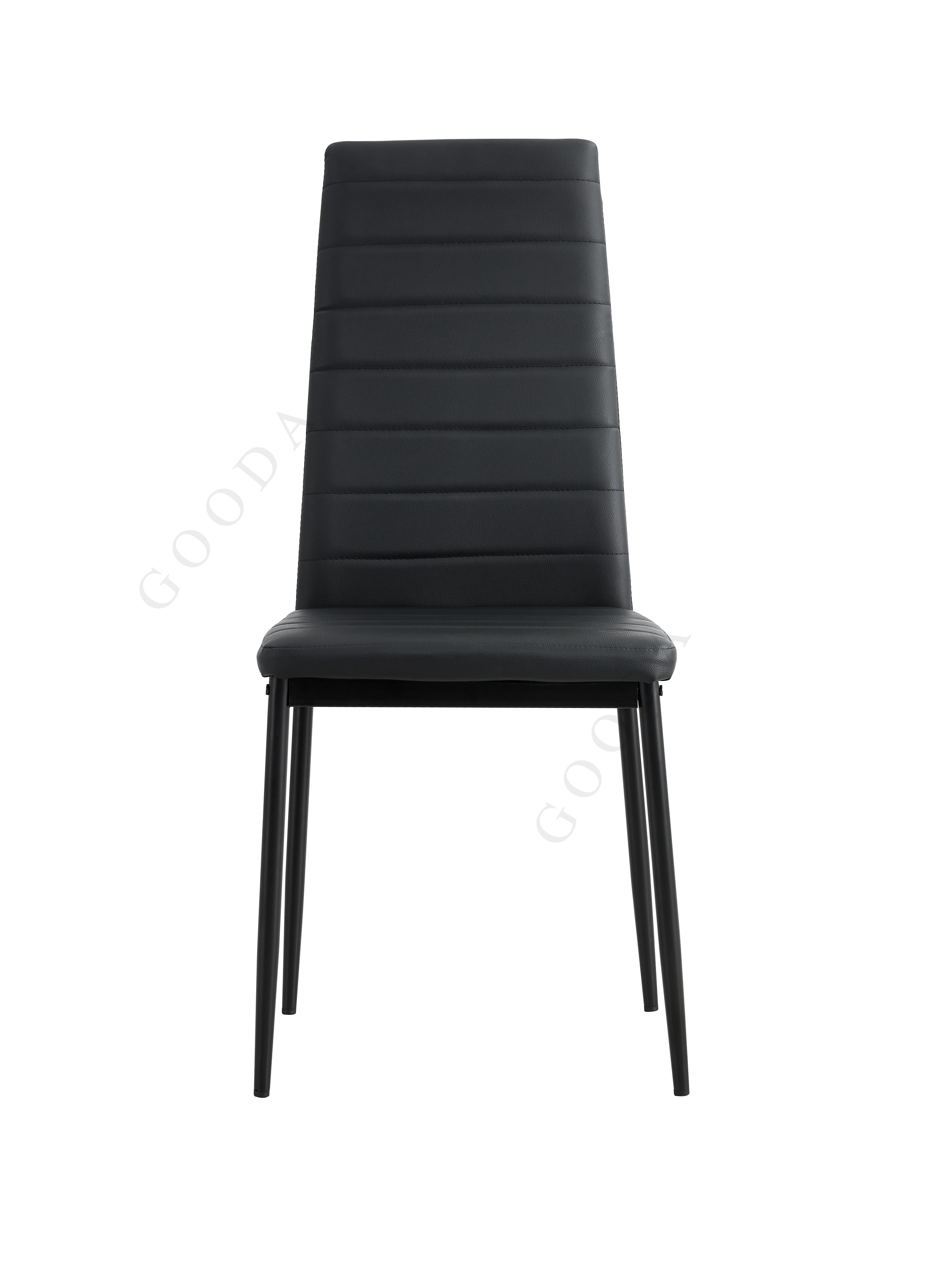 Italian Modern Black  Steel PU Dining Chairs C-830
