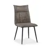 ESOU Leather Air Fabric Dining Chair with Black Powder Coated Legs DC-2056