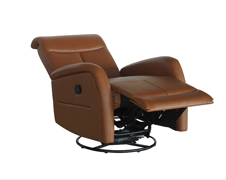 PU Leather Recliner With Rocker And Swivel