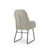 ESOU Leather Air Fabric  Fabric Dining Chair with Black Powder Coated Legs DC-2032