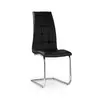 ESOU Black PU Dining Chair with Chromed Legs DC-1025