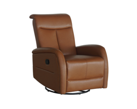 PU Leather Recliner With Rocker And Swivel