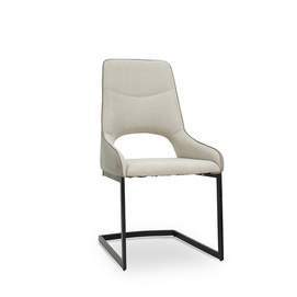 ESOU Velvet Fabric Dining Chair with Black Powder Coated Legs DC-2026