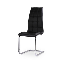 ESOU Black PU Dining Chair with Chromed Legs DC-1025