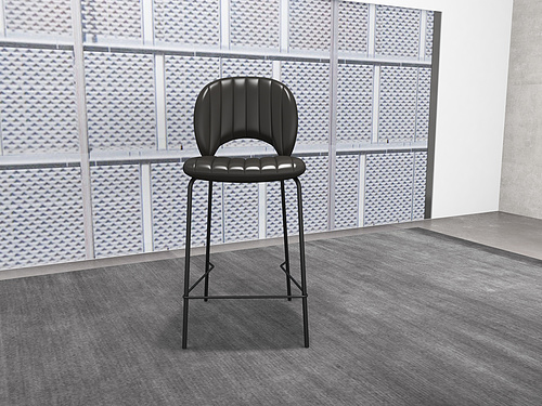 PU seat with metal legs bar chair