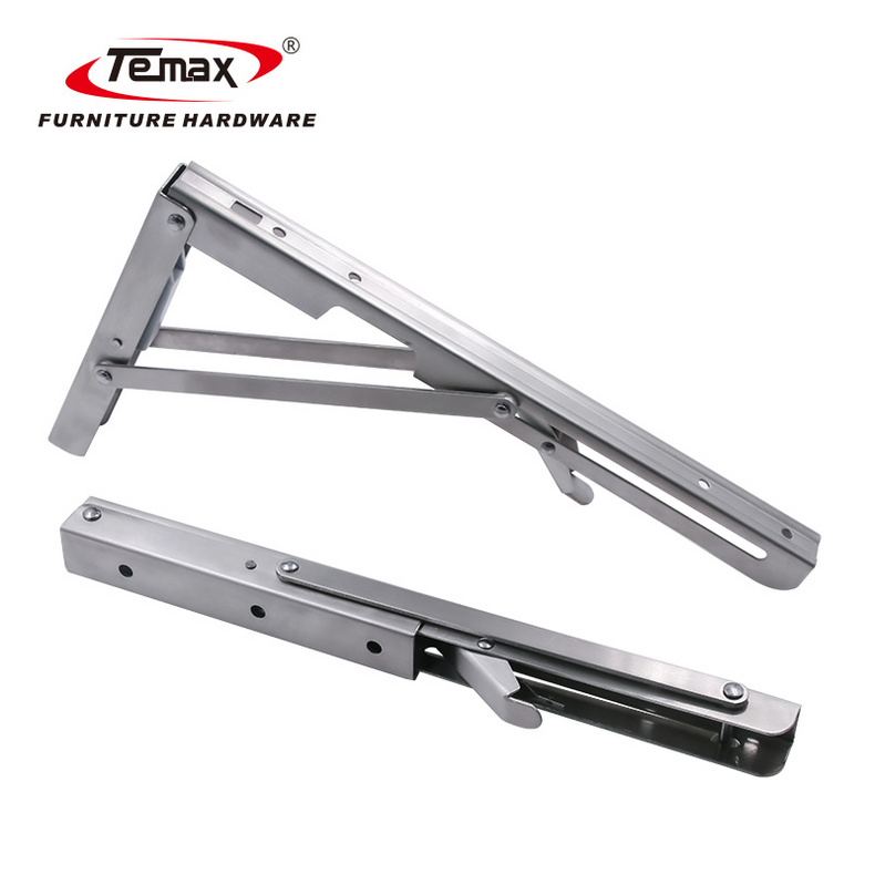 Temax 90 Degree Wall Mount triangle Hydraulic Soft Close Foldable Table Shelf Bracket