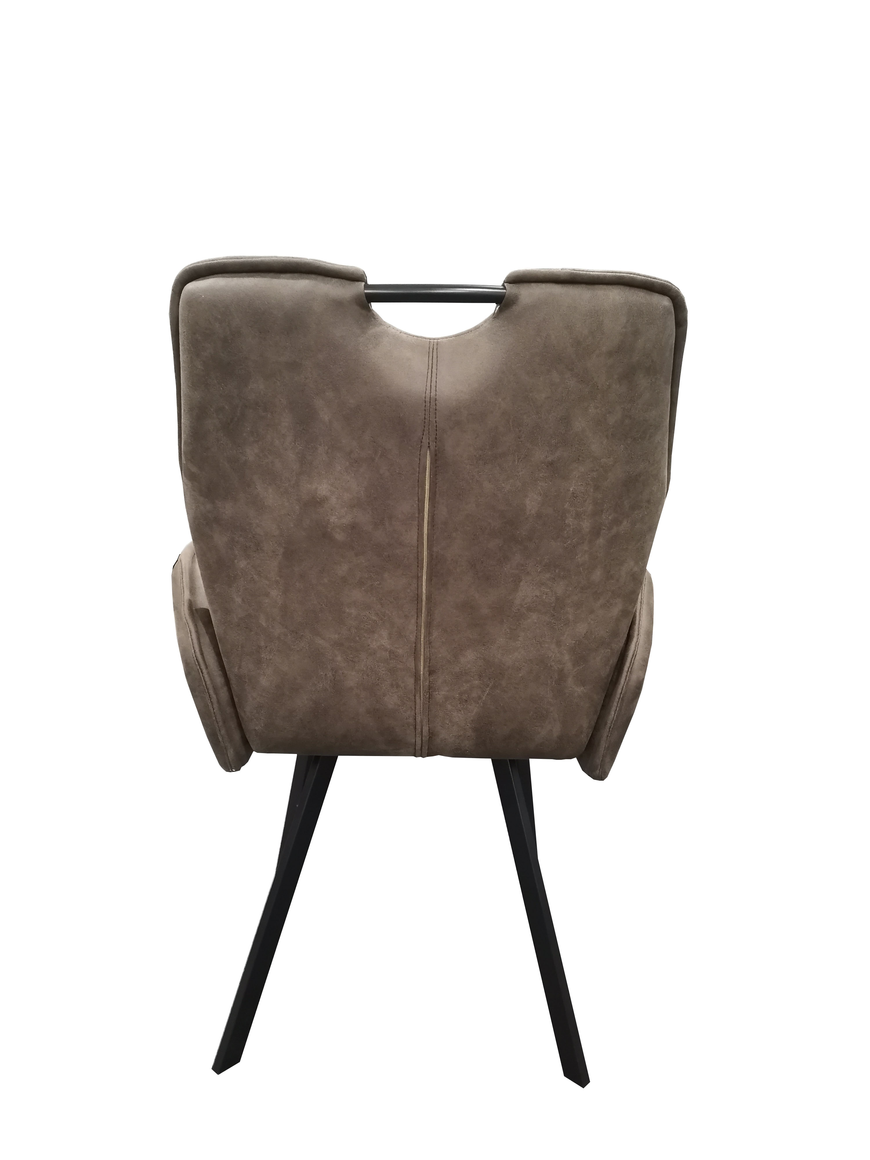 Modern design fabric seat metal leg dining chair