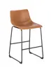 Crazy Horse Faux Leather Bar Stool