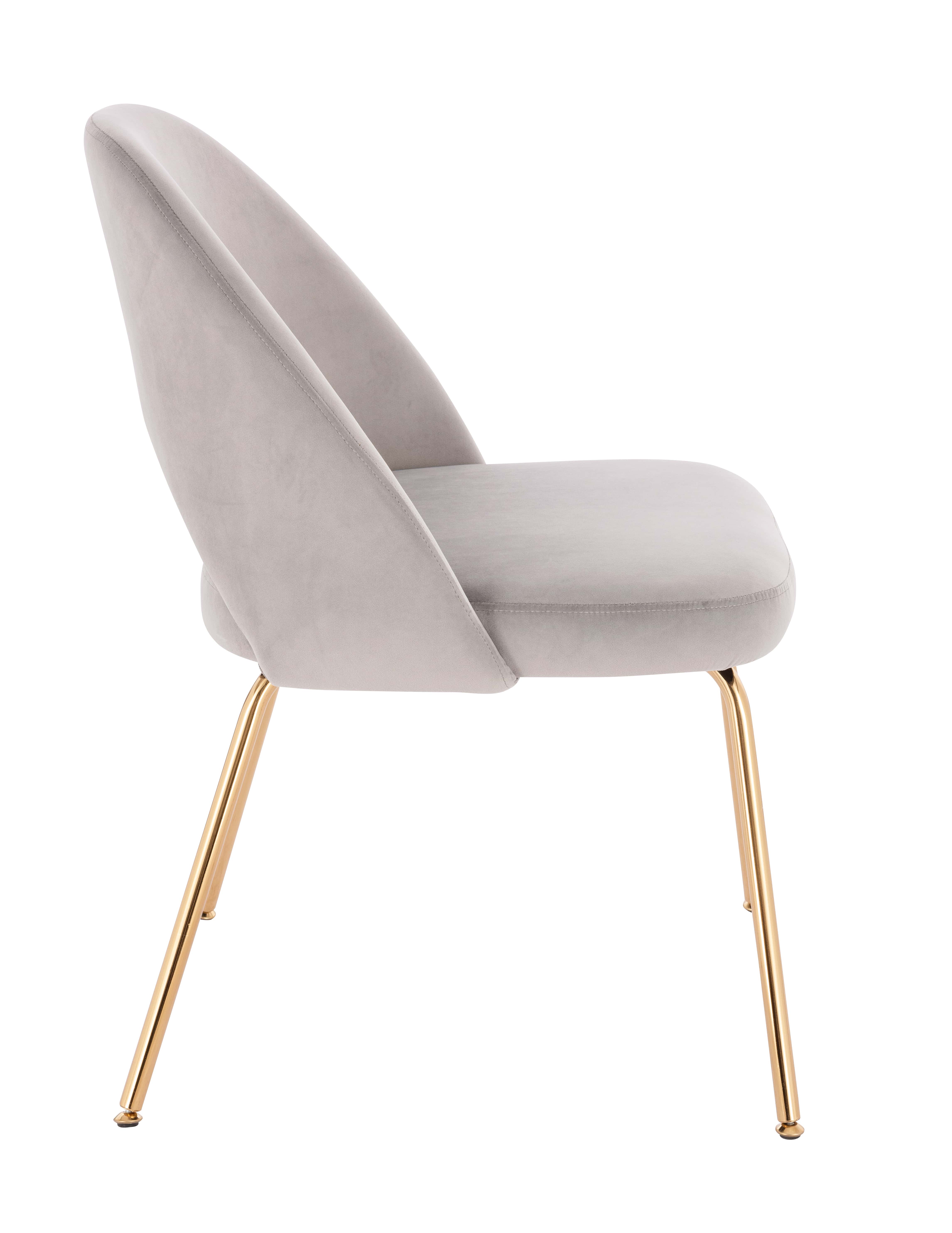 Velvet Dining Chair with Gold Legs