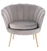Velvet Accent Chair with Gold Legs