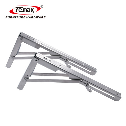 Temax 90 Degree Wall Mount triangle Hydraulic Soft Close Foldable Table Shelf Bracket