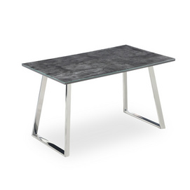 ESOU MDF Dining Table with Stainless Steel Legs DT-9869G