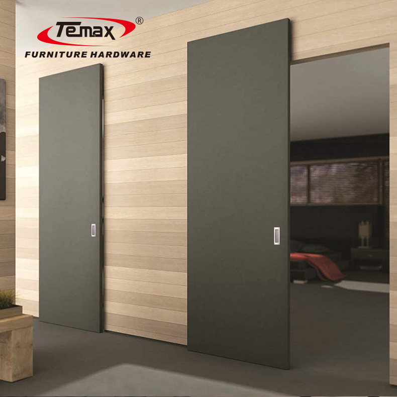 Temax New Magic Hardware Wall Mount Ghost Door Soft Closing Concealed Sliding Door Roller System