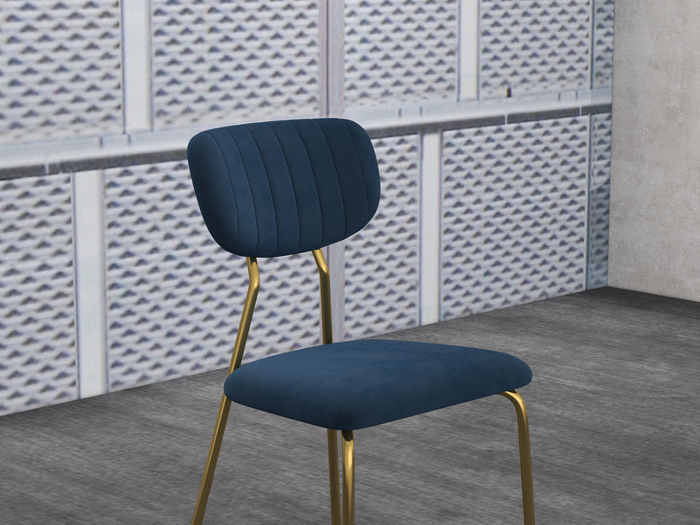 New design velvet with gold chrome chair