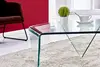 GLASS CURVED COFFEE TABLE