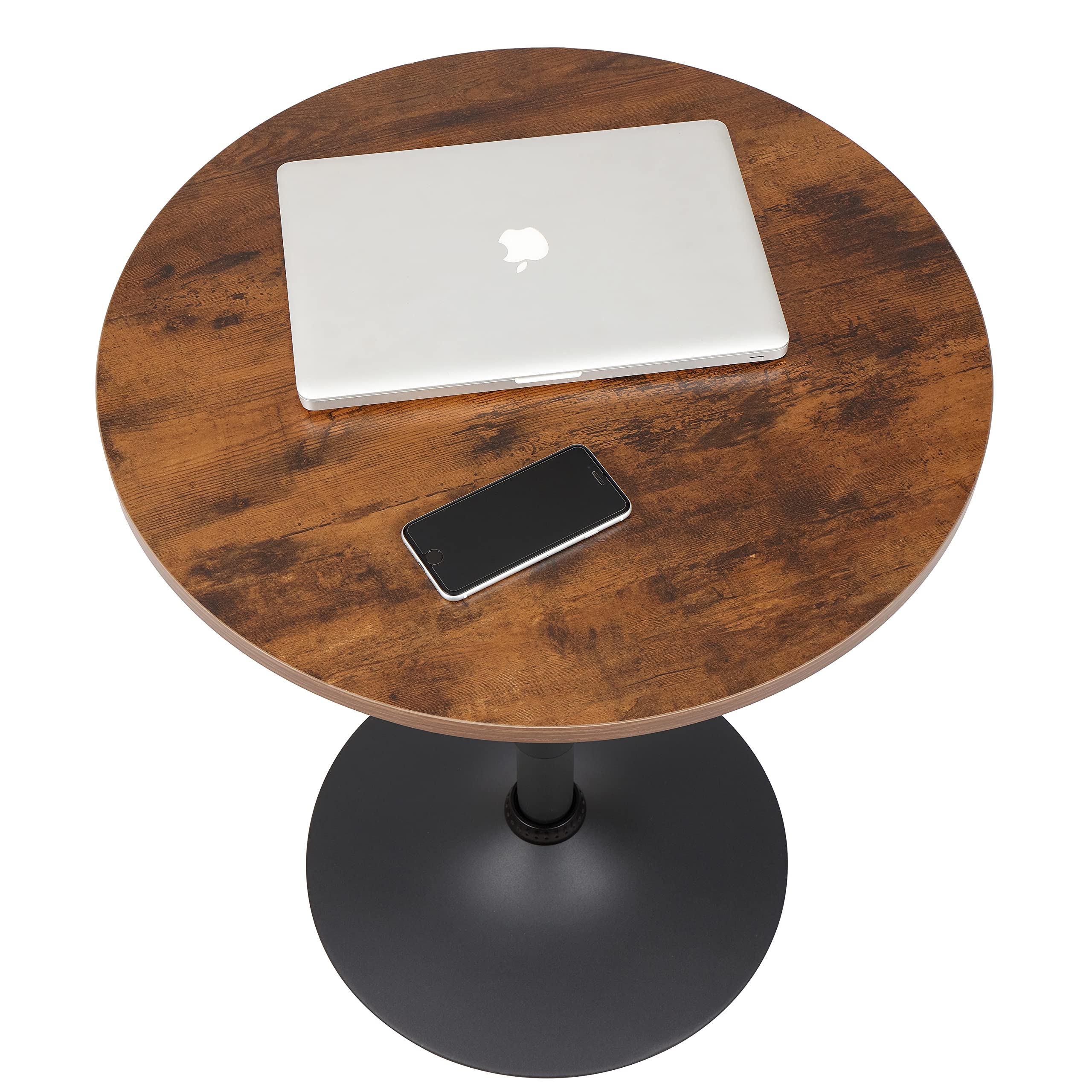 Rustic Brown Round Cocktail Bistro Pub Bar Table