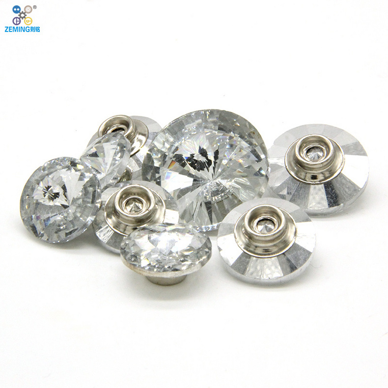 Crystal Screw Button Upholstery Nails