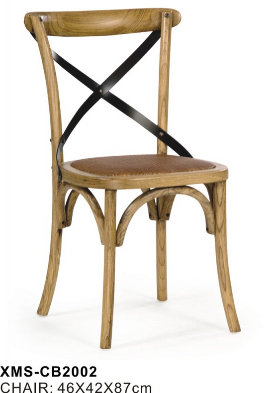 wooden cross back chair