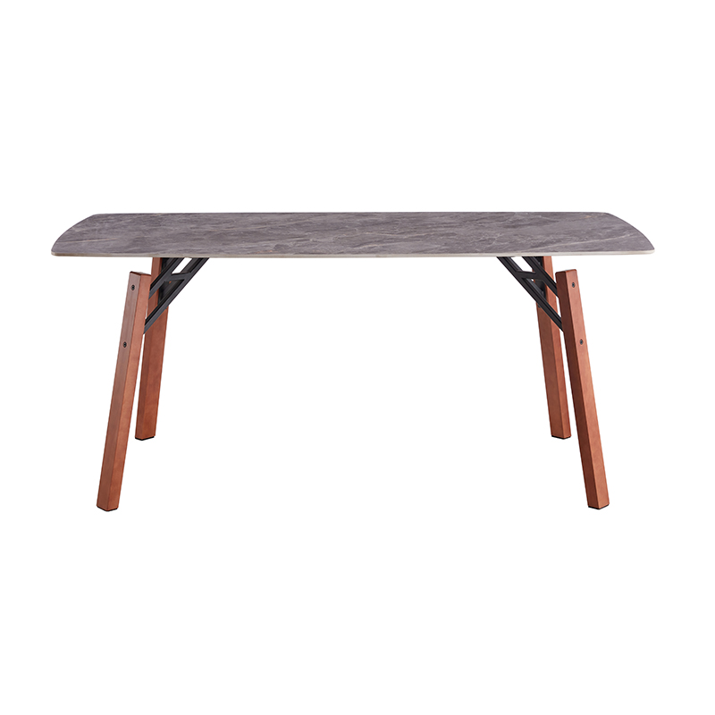 GD-322 dining table with Tempered glass with marble color