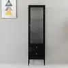 WLS manufacturer tempered glass wine strorage cabinet with drawers