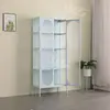 tempered glass metal wine storage display cabinet