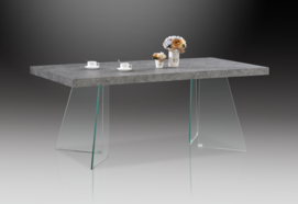 Glass frame table , Glass dining table ZB192079-zhongbo