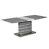 ESOU Modern Grey MDF Dining Table with Stainless Steel Bottom Plate DT-9186