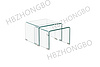 Bening Glass coffee table -ZBCT048 -Zhongbo