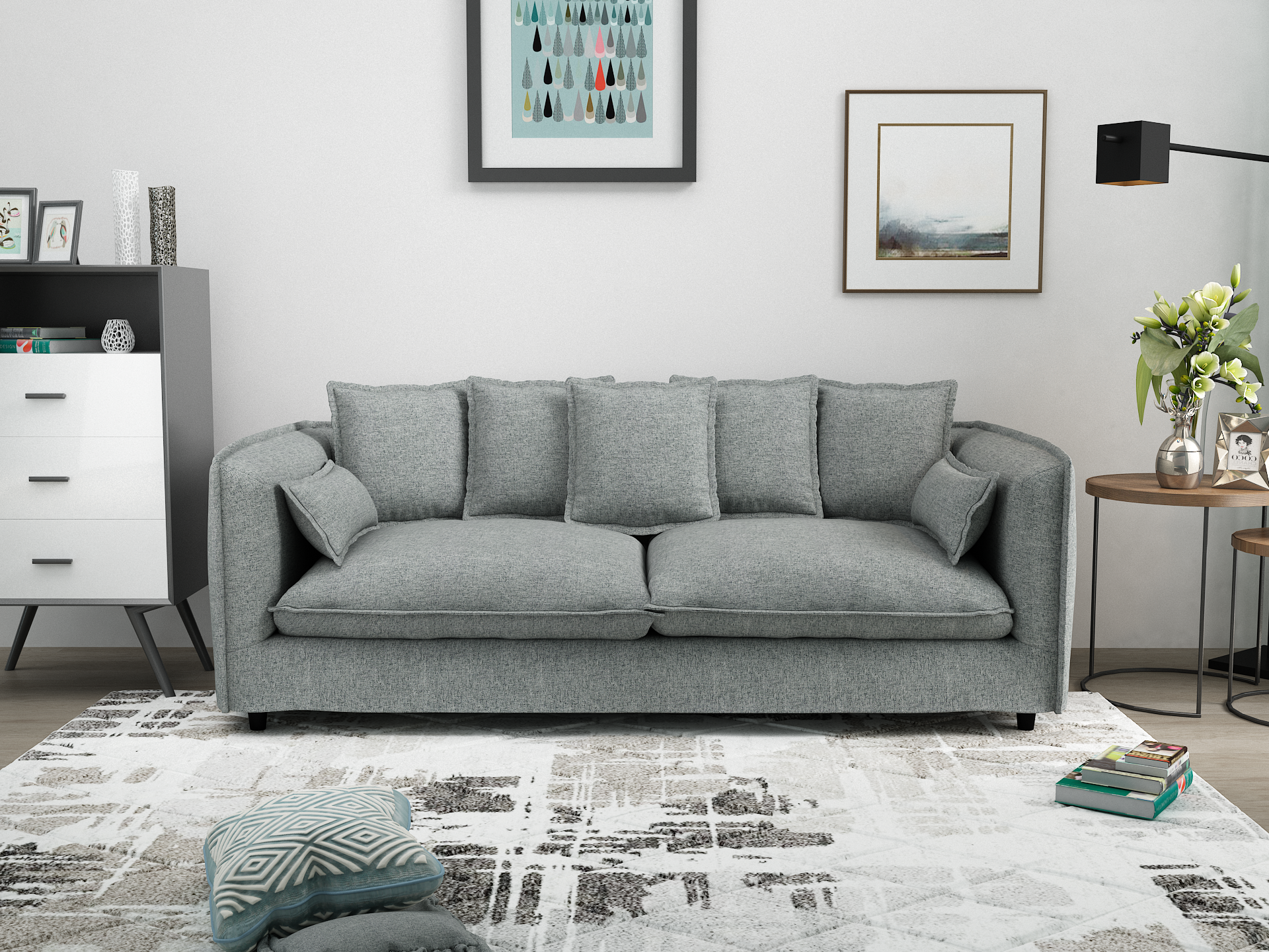 KD sofas designed for E-commerce