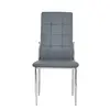 High-back pull-socket chrome leg dining chair