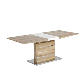 ESOU Stylish Natural Wood MDF Extension Dining Table DT-9104