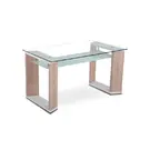 ESOU Modern Tempered Glass Rectangular Dining Table DT-9009