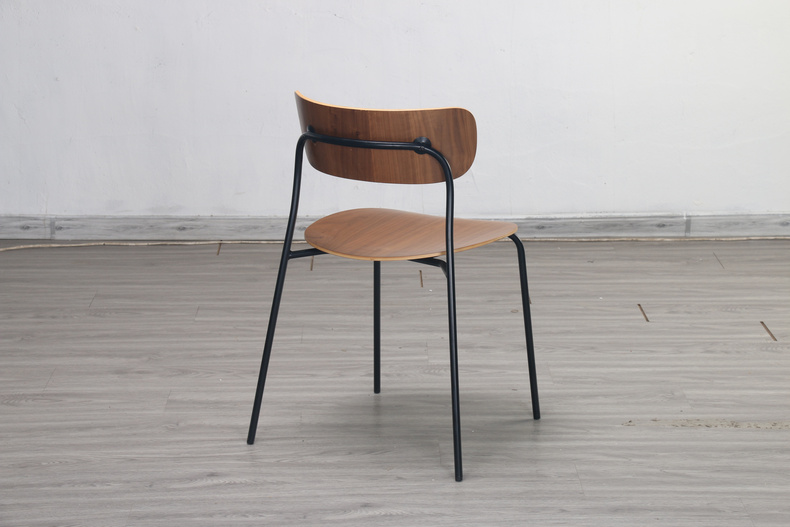 C-1389 Bent wood metal frame dining chair