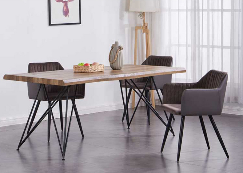 T-1078 Wave edge MDF dining table