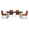 Leather Dining Room Chairs and Dining Table For 6