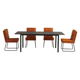 Leather Dining Room Chairs and Dining Table For 6
