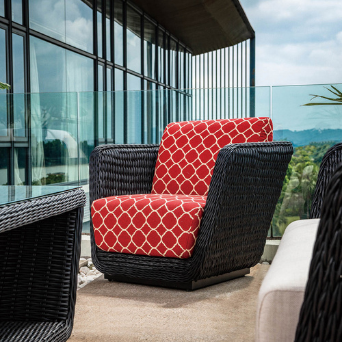 Vada Outdoor Twisted Wicker Sofa Set