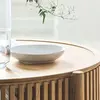 Contemporary log circular living room hotel coffee table nordic creative modern MDF wood side table furniture