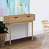 Modern Europe Style Living Room Furniture Console Table Rectangular Rattan 2 Drawers Console Table