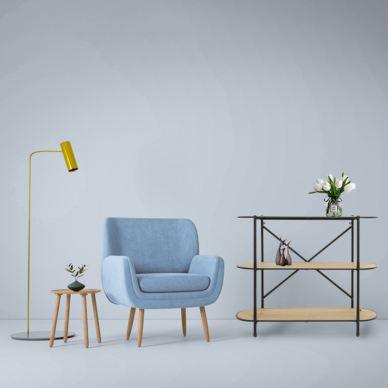 Modern 3 Levels Black Iron Wood Display Bookcase Shelving Book Storage Bookshelf for Home Office Restaurant Hotel