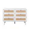 High Quality Customized Home Rattan Wood Furniture Simple Console Cabinet Slate Sideboard