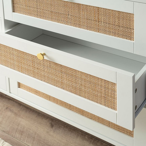 High Quality Customized Home Rattan Wood Furniture Simple Console Cabinet Slate Sideboard