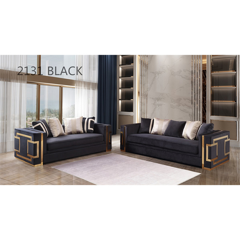 Light luxury modern furniture sofa set living room 123 combination sofa
